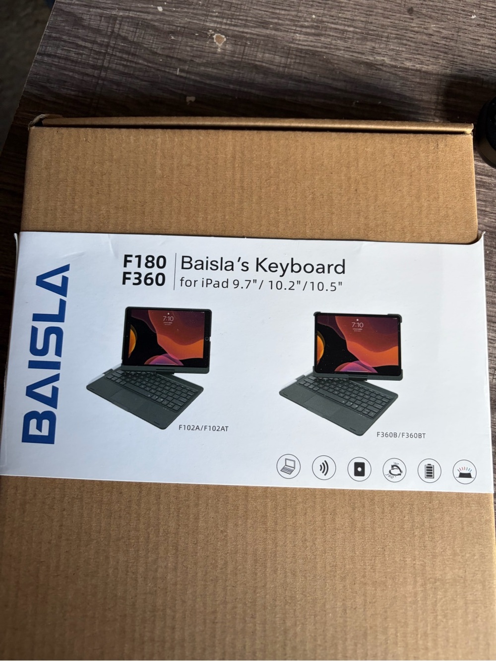 Baisla Keyboard Case for iPad (F180/F360) in Light Purple